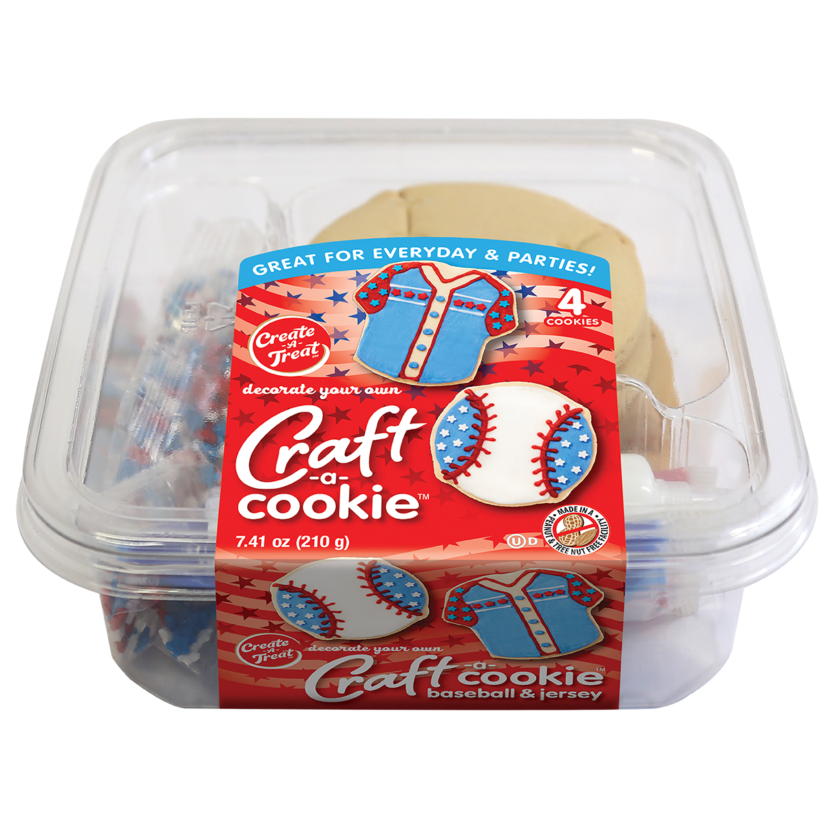 Craft a Cookie™ Baseball & Jersey Cookie Kit, 4PK