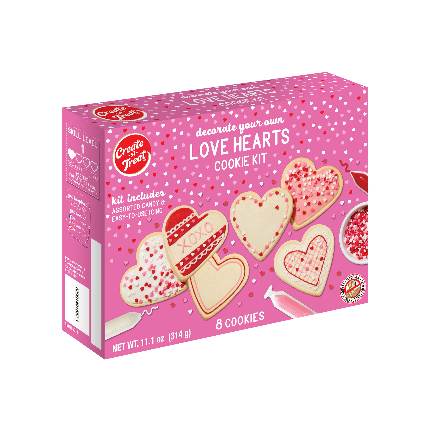 Love Hearts Cookie Kit, 8ct