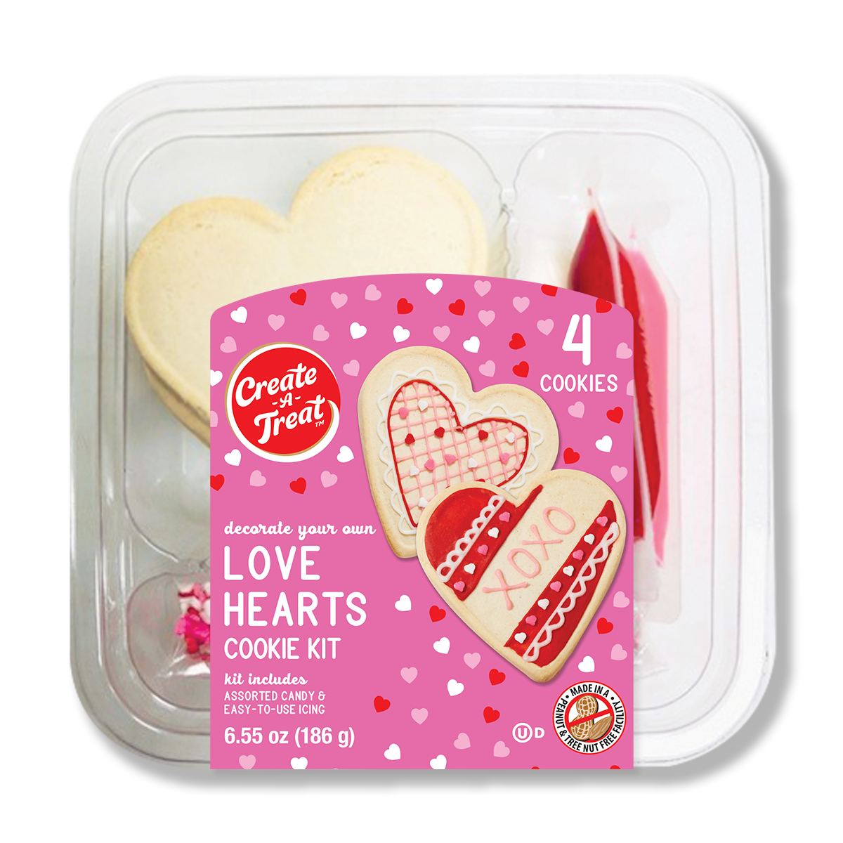 Love Hearts Cookie Kit, 4pk