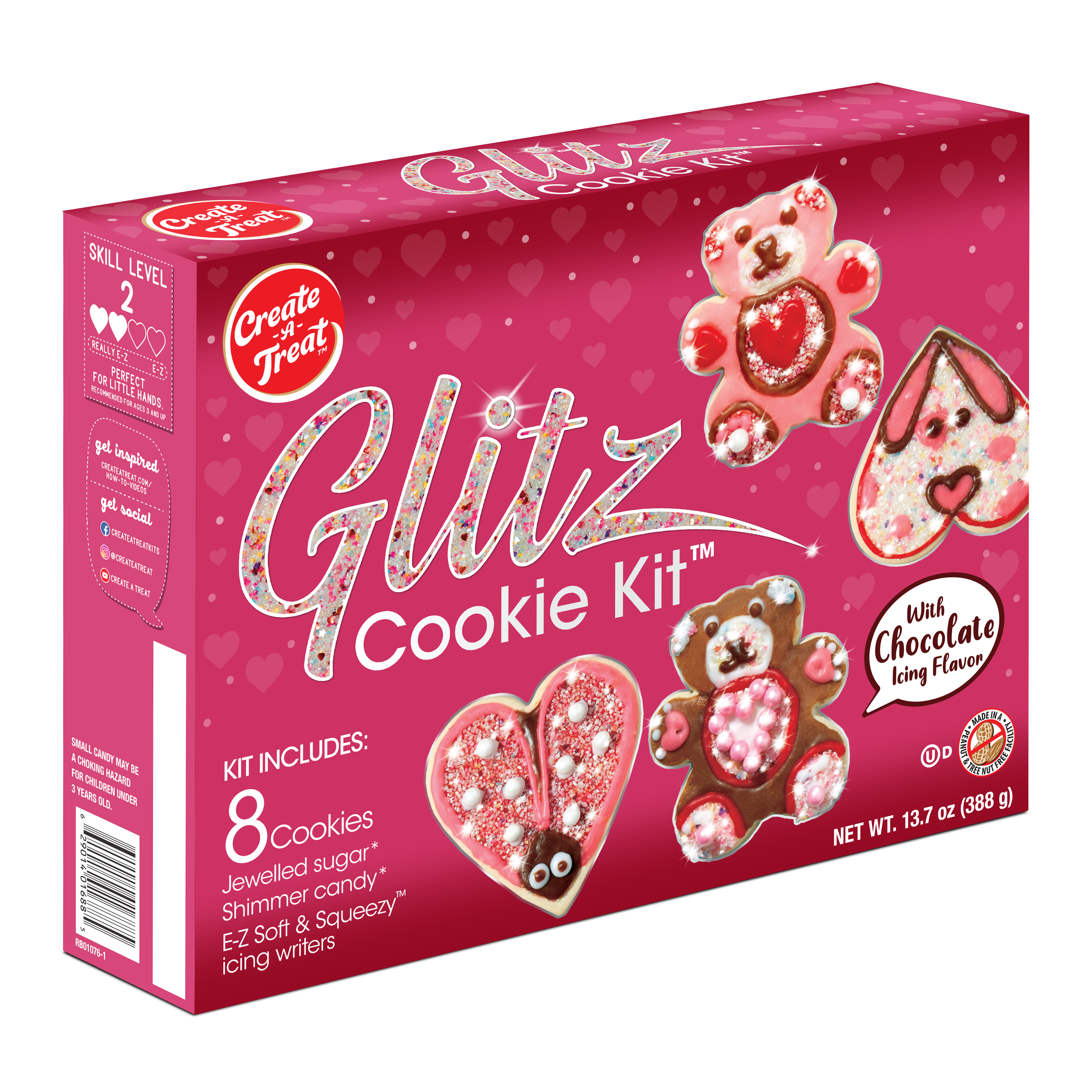 Glitz Cookie Kit™ Heart & Teddy, 8ct