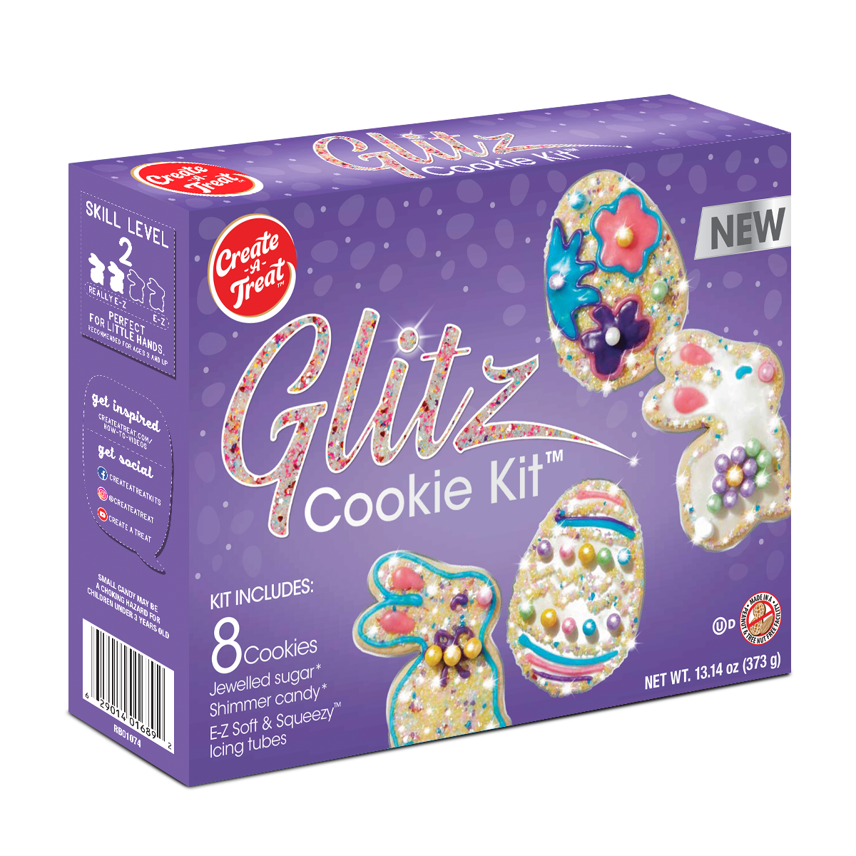 Glitz Egg & Bunny Cookie Kit, 8ct